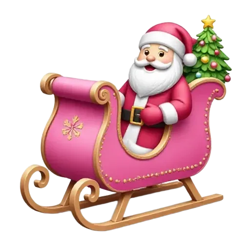 Pink christmas sleigh