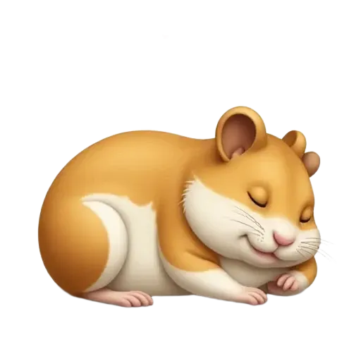 chubby hamster taking a nap