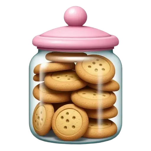 Realistic glass cookie jar