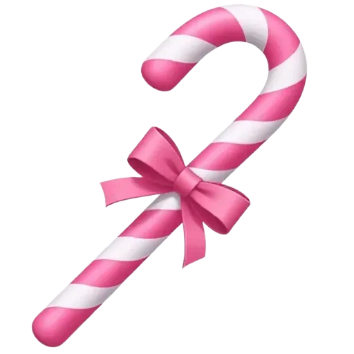 Pink candy cane