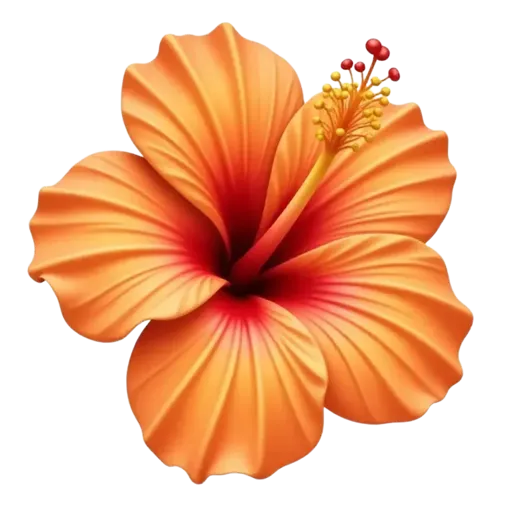 orange Hibiscus flower