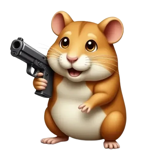 hamster with a gun