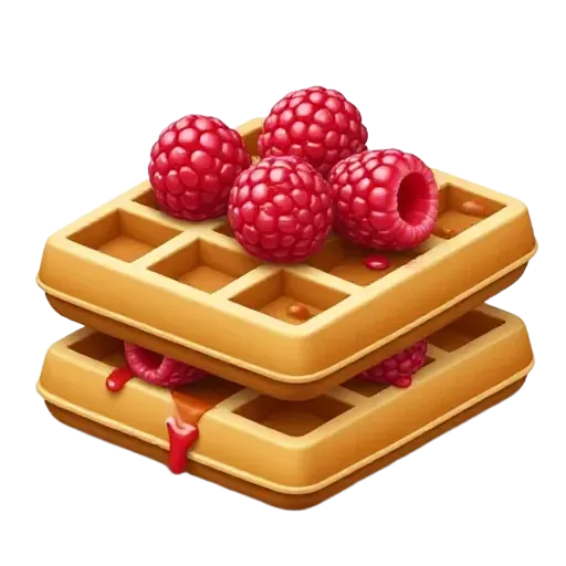 raspberry waffles